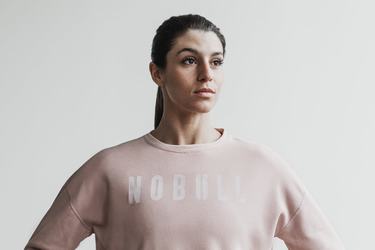 Nobull Crew Women's Sweatshirts Rose | Australia (JW3467)